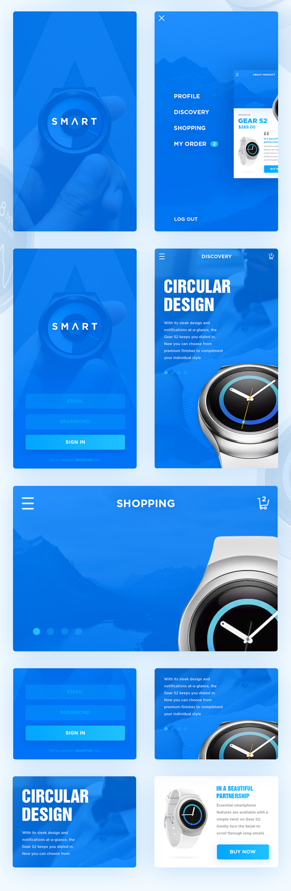 Free PSD UI Mobile Watch