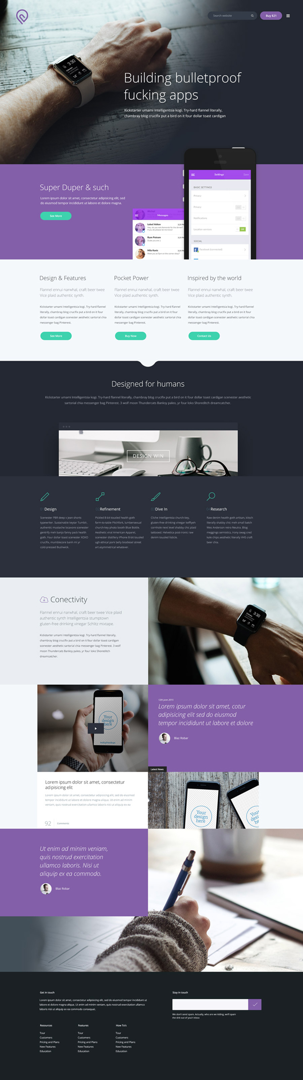 Modern Free PSD Website Template