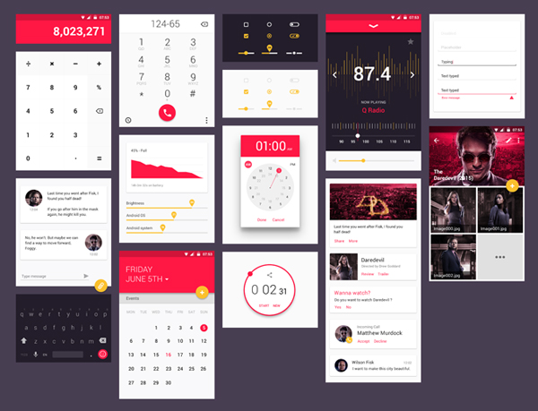 Free Material Design UI Kit