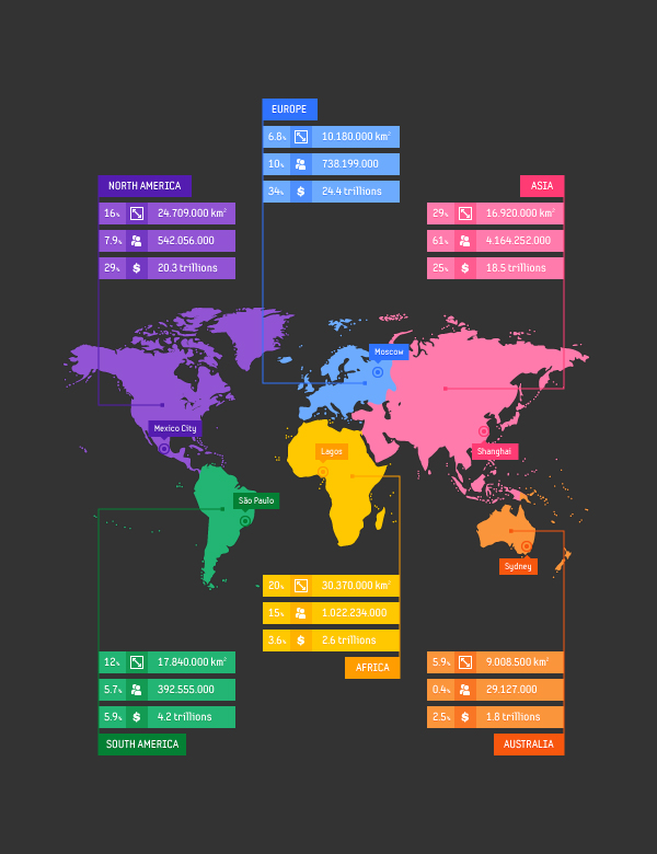 Free Vector Map Infographic