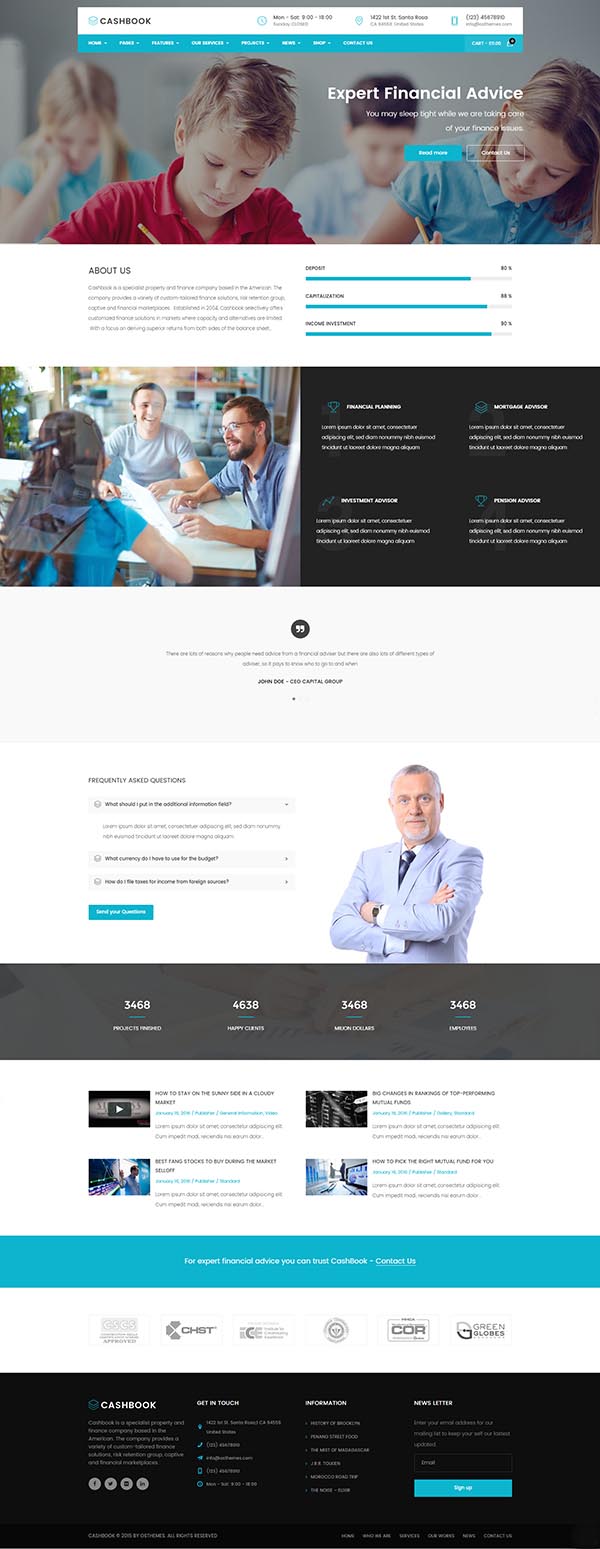 Cashbook – Business and Finance WordPress Theme