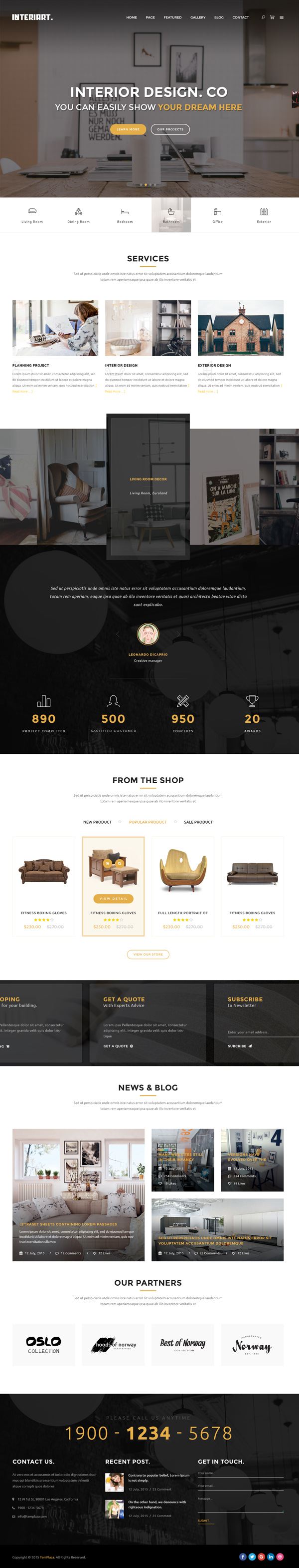 InteriArt - Furniture & Interior WordPress Theme