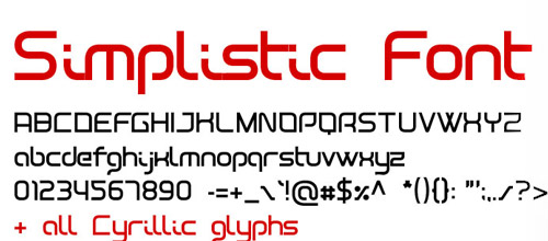 simplistic font