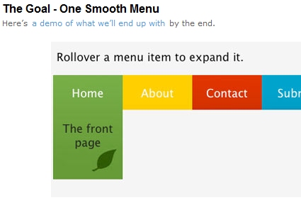 jQuery Navigation Menu Tutorial