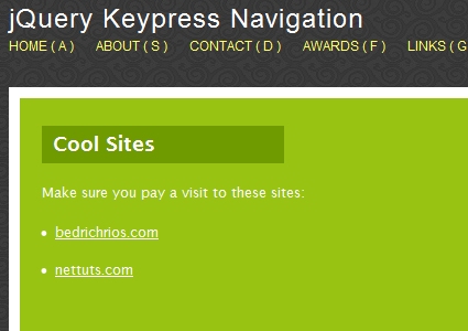 jQuery Navigation Menu Tutorial