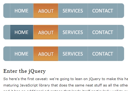 jQuery Navigation Menu Tutorial