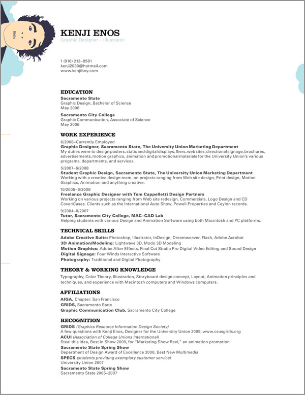 resume design ideas