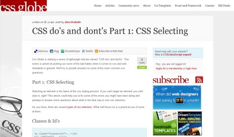 CSS Do's and Don'ts Part 1: CSS Selecting