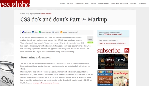 CSS Do's and Don'ts Part 2: Markup