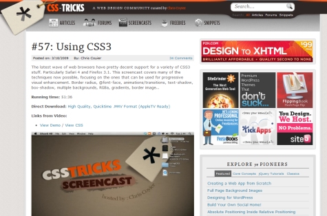 Using CSS 3