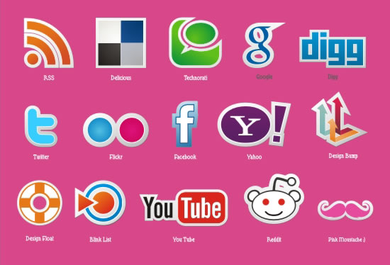 Social Icons Vector Set