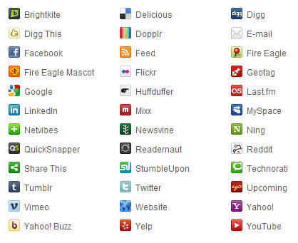 Social Bookmarking Icons