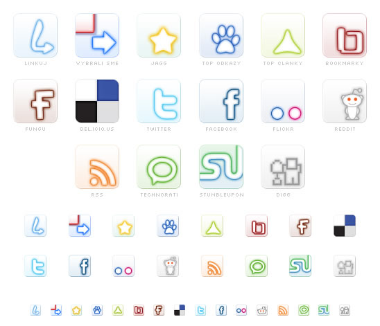 Social Bookmarking Icons