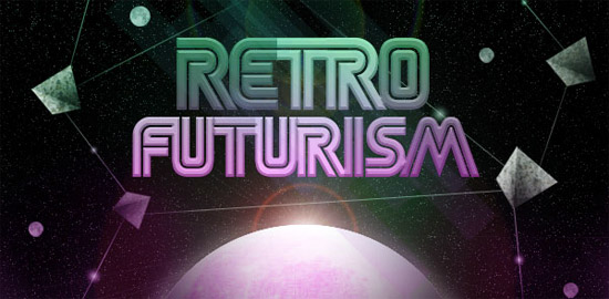 Design a Retro Futurism Space Scene