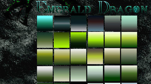 emerald dragon photoshop gradient