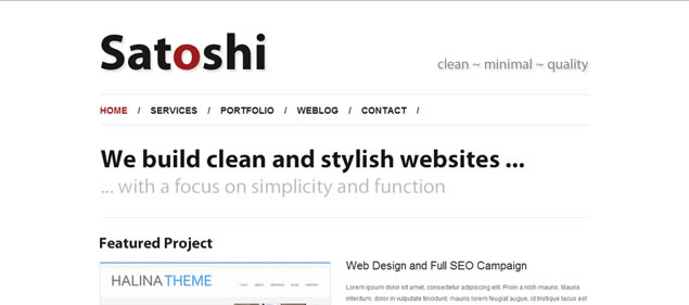 Satoshi - Minimal Wordpress Themes