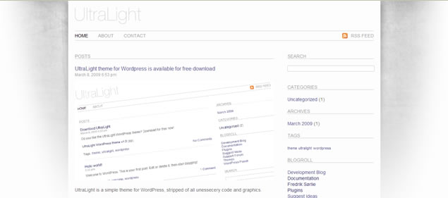 UltraLight - Minimal Wordpress Themes