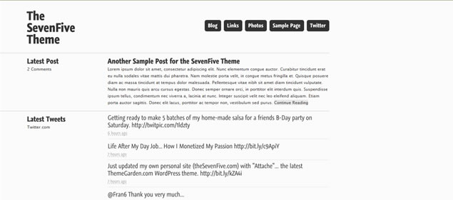 The Seven Five - Minimal Wordpress Themes