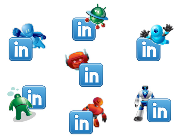 Linkedin Robotic Icons