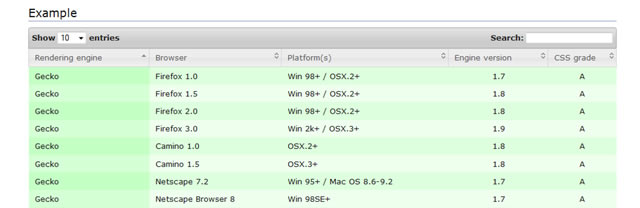 HTML Table - DataTables