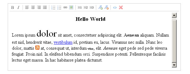 Rich Text Editor - jwysiwyg