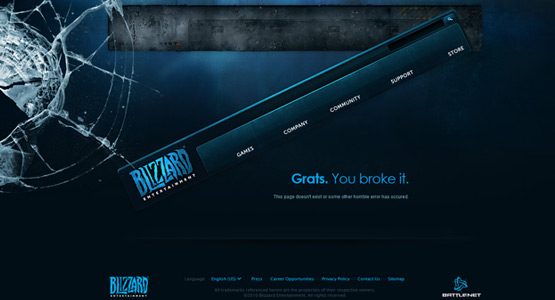 Blizzard Entertainment - 404 Error Page