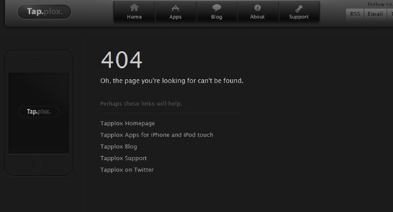Tap.Plox - 404 Error Page