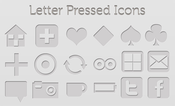 Letterpressed Icons