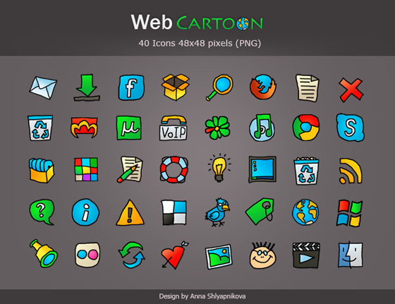 Web Cartoons Icons