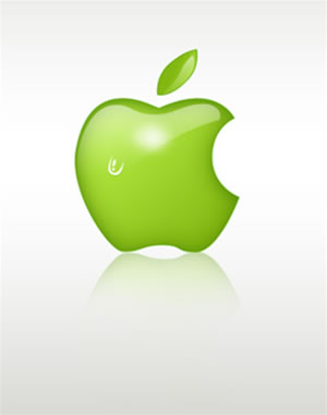 how-to-make-green-glossy-apple-logo-photoshop