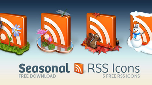 free icons: decorative seasonal rss icon pack