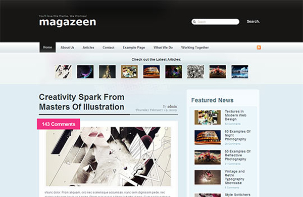 magazeen wordpress psd