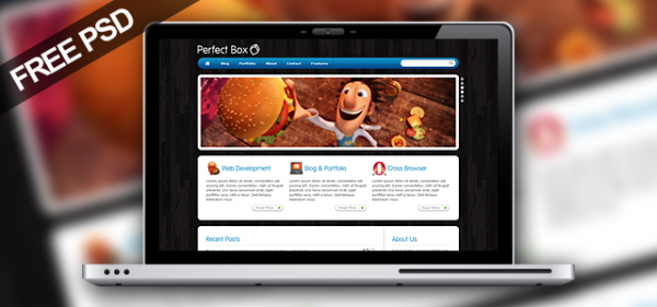 perfectbox PSD 600x281 15 High Quality Free PSD Wordpress Theme