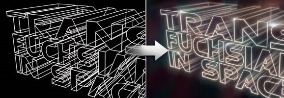 3D Light Streak text Effect