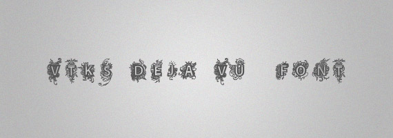 Vtks-deja-vu-creative-decorative-free-font