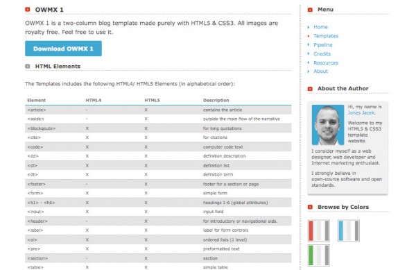 OWMX1 600x389 15 Free HTML5 CSS3 Templates to Start the Future of Web Design