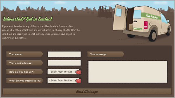 contact form design inspiration