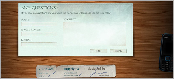 contact form design inspiration