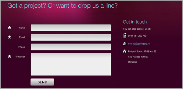 contact form design inspiration