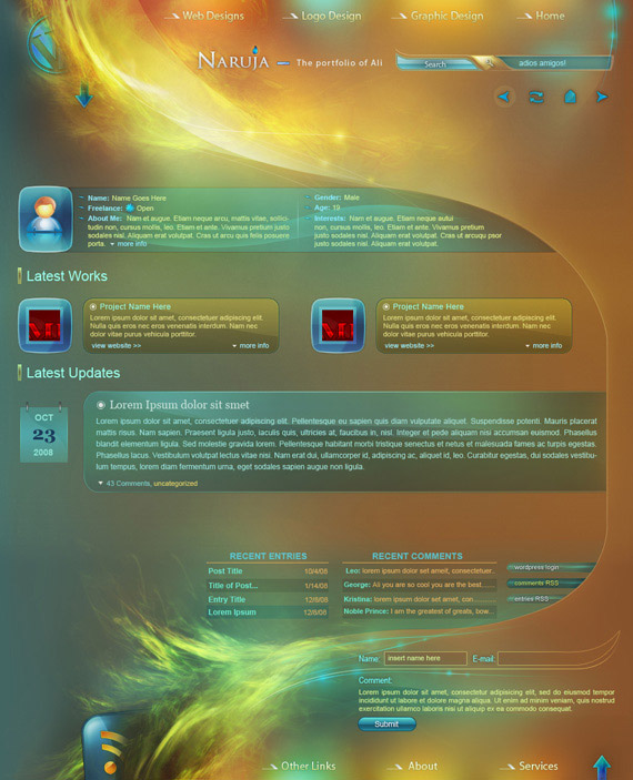 Naruja-portfolio-inspiration-wordpress-blog-designs