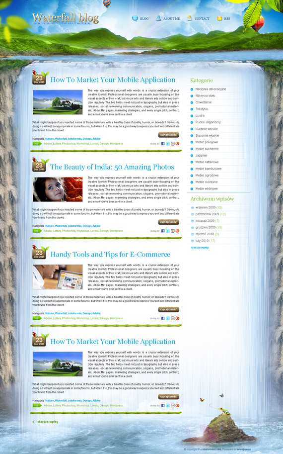 Waterfall-theme-inspiration-wordpress-blog-designs