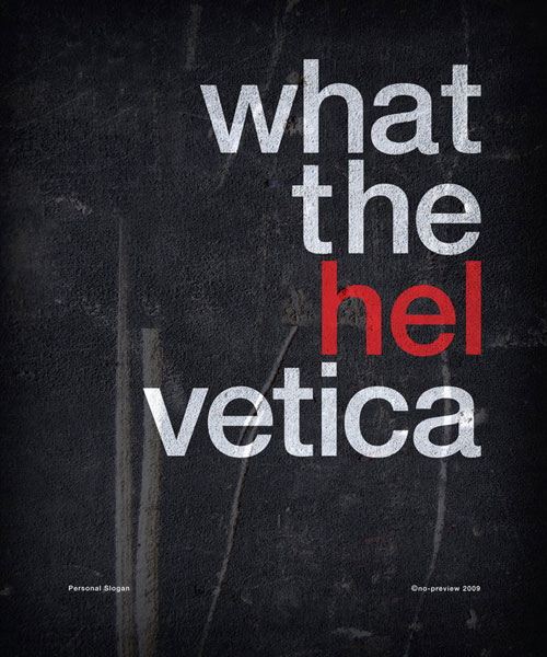 Helvetica Ready For Print Typography Poster