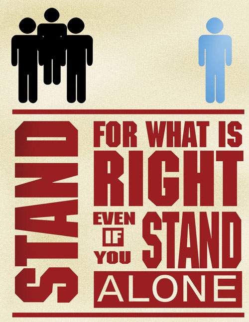 Stand For What's Right Ready For Print Typography Poster