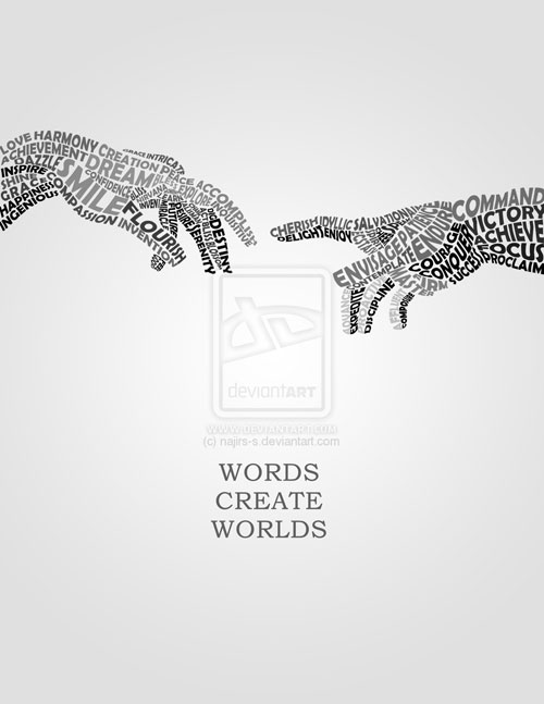 Words Create World Ready For Print Typography Poster