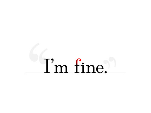 I'm fine ready For Print Typography Poster