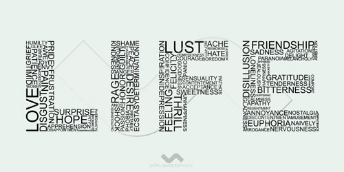 life 100 words Ready For Print Typography Poster