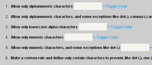 AlphaNumeric jquery form plugin