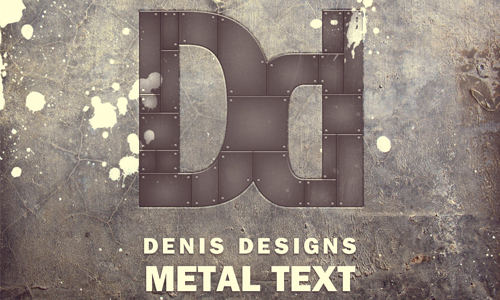 metal text poster