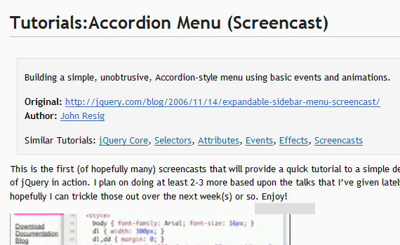 Screencast-tutorial-jquery-accordion-menus-resources-tutorials-examples