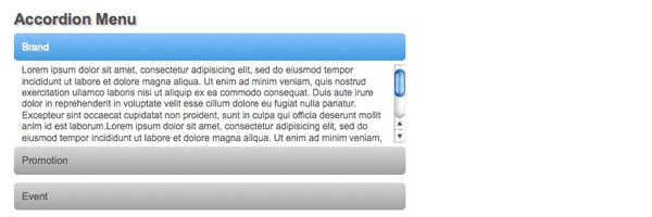 CSS3 accordion menu